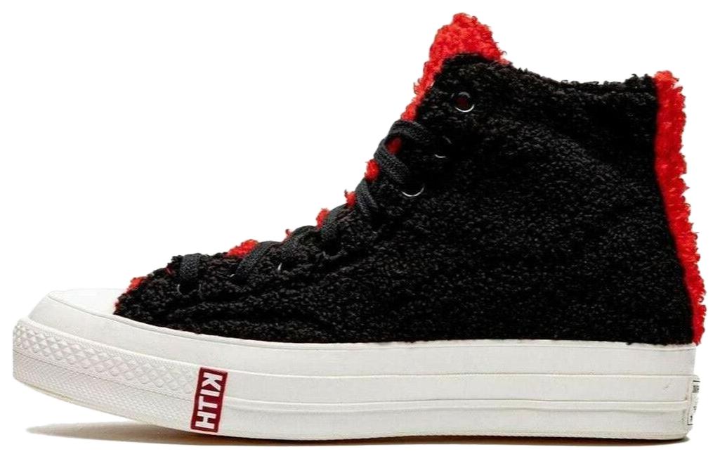 Кеды KITH x Disney x Converse Chuck 70 'Fleece Mickey Mouse' (черно-красный)