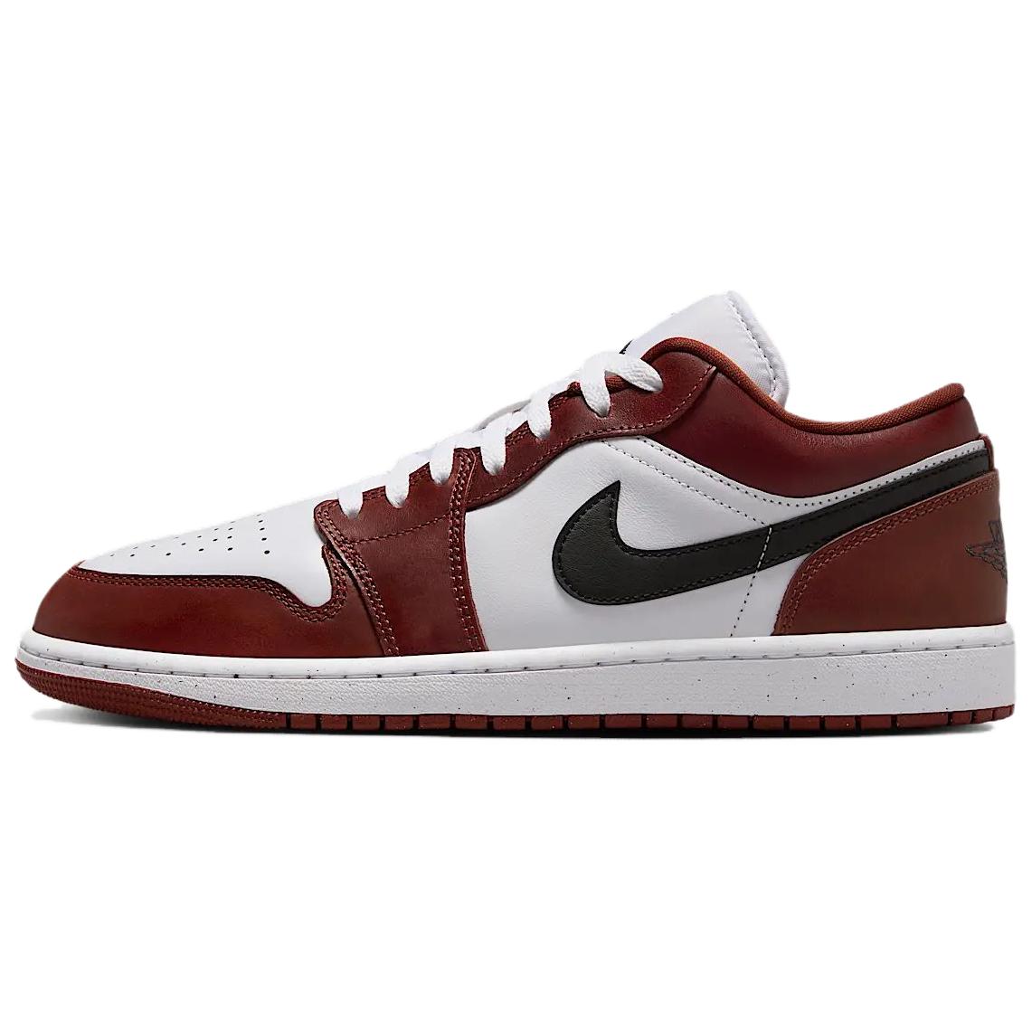 Jordan Air Jordan 1 Comfortable and versatile, non-slip and wear-resistant, low-top, retro basketball shoes, same style for men and women, white, red and black