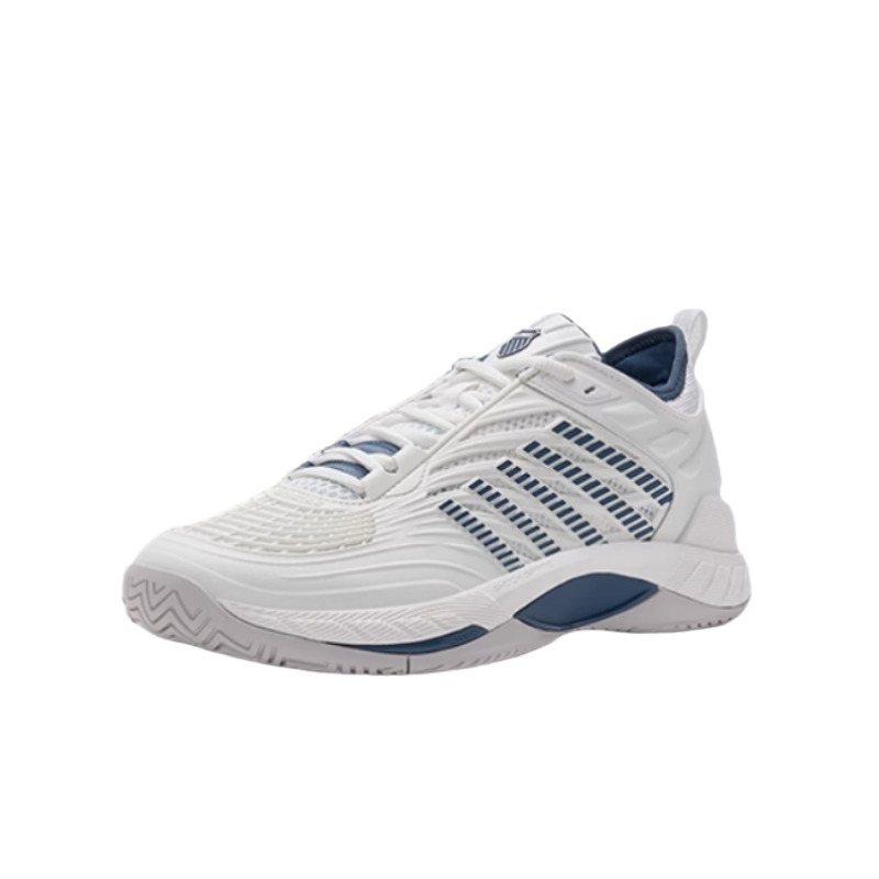 K·SWISS Slip Resistant, Abrasion Resistant, Breathable Low top Tennis Shoes Men’s White Blue
