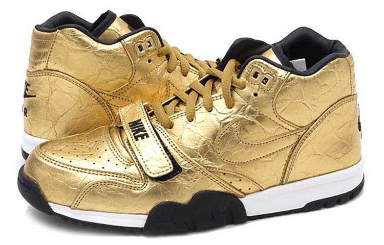 Мужские кроссовки Nike Air Trainer 1 Super Bowl 50 (золотые) — фото 3