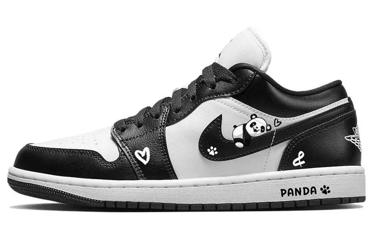 Jordan Air Jordan 1 Low top Vintage Basketball Shoes Women's Black White