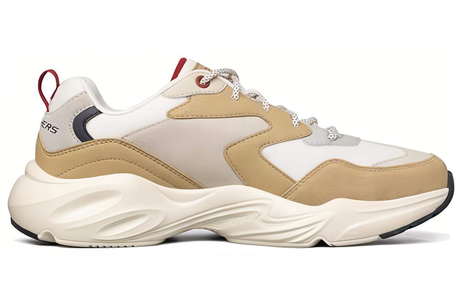 Мужские кроссовки Skechers Stamina Airy D'Lites (белые / серые / коричневые) — Белый / серыйкоричневый — фото 2