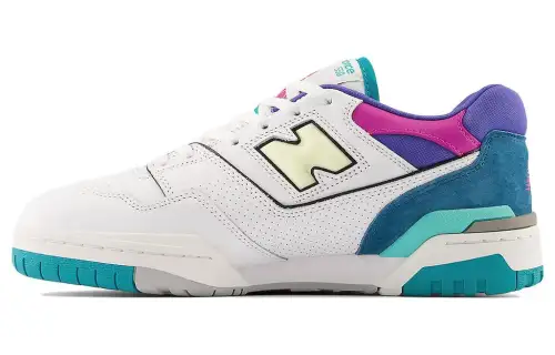 New Balance NB 550 Vintage Basketball Shoes Men's Low Top White/Green/Purple