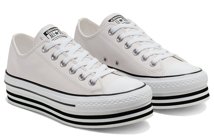 Женские кеды Converse Chuck Taylor All Star Platform Low Top (бежевые) — фото 3
