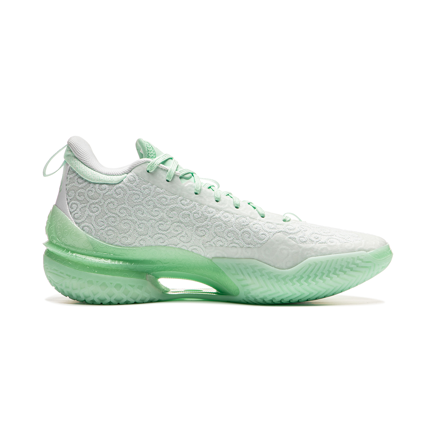 Li Ning Liren 5 Cushioning Slip Resistant Rebound Anti Twist Mid top Performance Basketball Shoes Men’s White Green