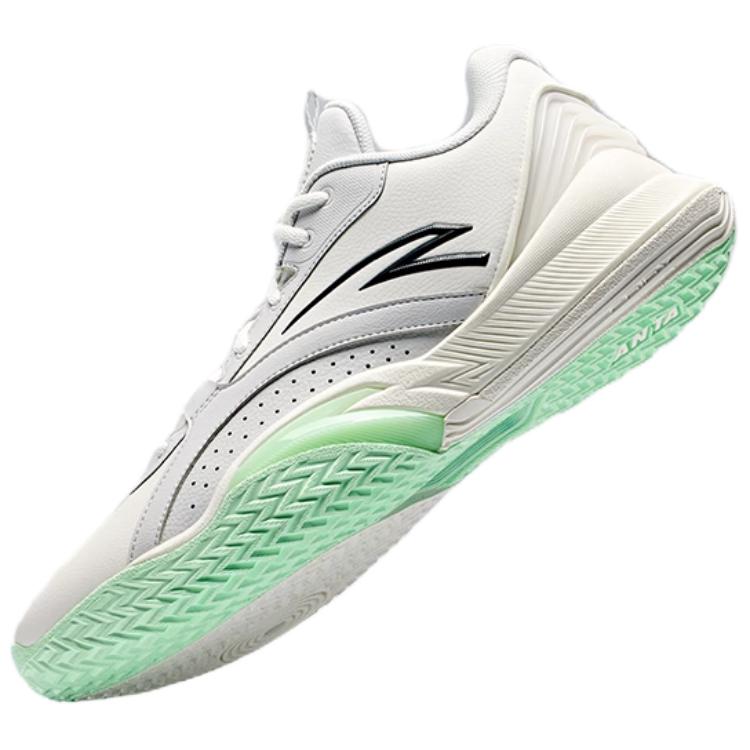 Anta Wind Tunnel 5 Slip Resistant Abrasion Resistant Low top Basketball Shoes Men’s White Green