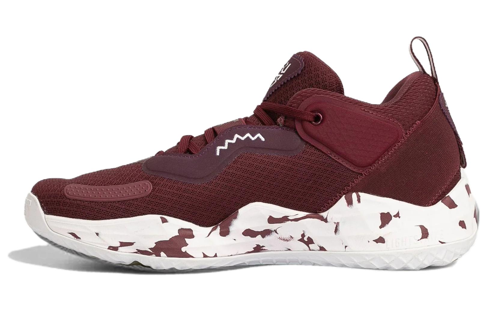 Adidas Donovan Mitchell Cushioning Abrasion Resistant Cushioning, Wear Resistant Mid top Basketball Shoes Unisex Red