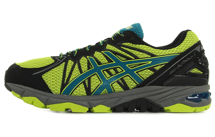 ASICS GEL FujiTrabuco 7 Trail Running Shoes Men's Black Green