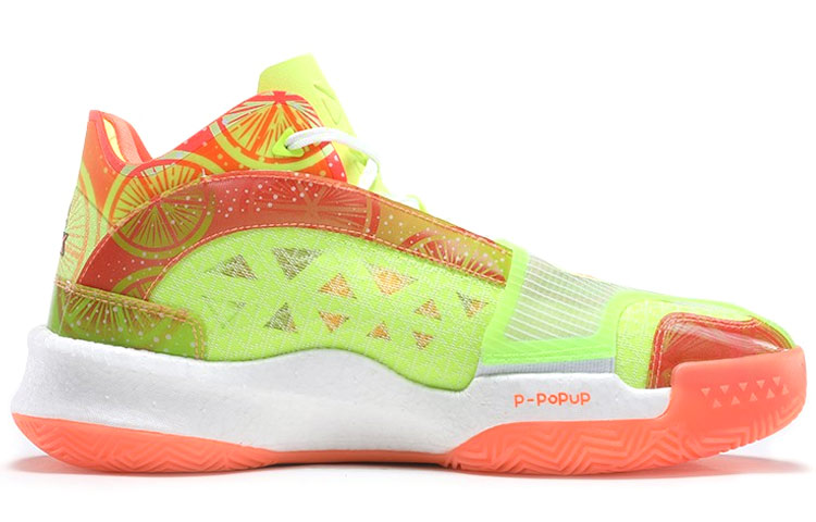 PEAK Surfing The Big Triangle 1.0 Performance Basketball Shoes Men’s Fluorescent Red Green