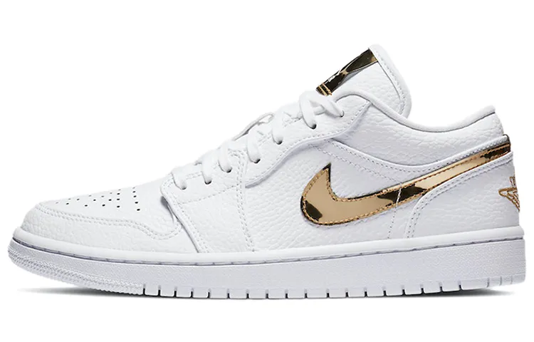 Air Jordan 1 Retro Low 'White Metallic Gold' Women's