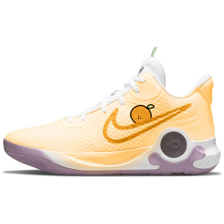 Nike KD Trey 5 IX Slip Resistant Abrasion Resistant Mid top Vintage Basketball Shoes Unisex Orange