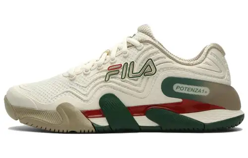 FILA POTENZA Textile, TPU Comfortable Abrasion Resistant Breathable Low top Tennis Shoes Women's Beige