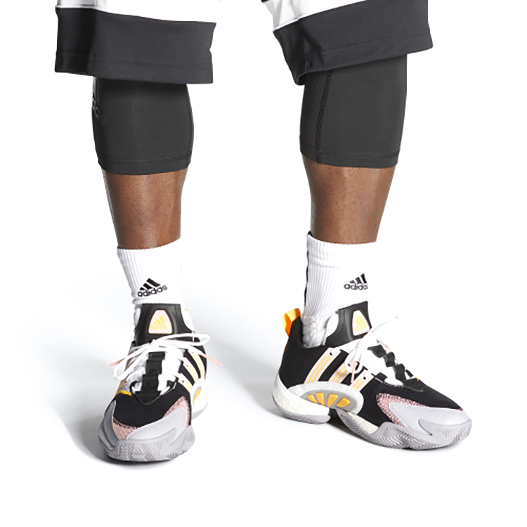 Мужские кроссовки adidas originals Crazy BYW 2.0 (бело-черно-желтый) — фото 7