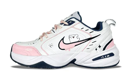 Nike Air Monarch 4 Slip Resistant Slip Resistant Low top Chunky Sneakers Unisex Pink White