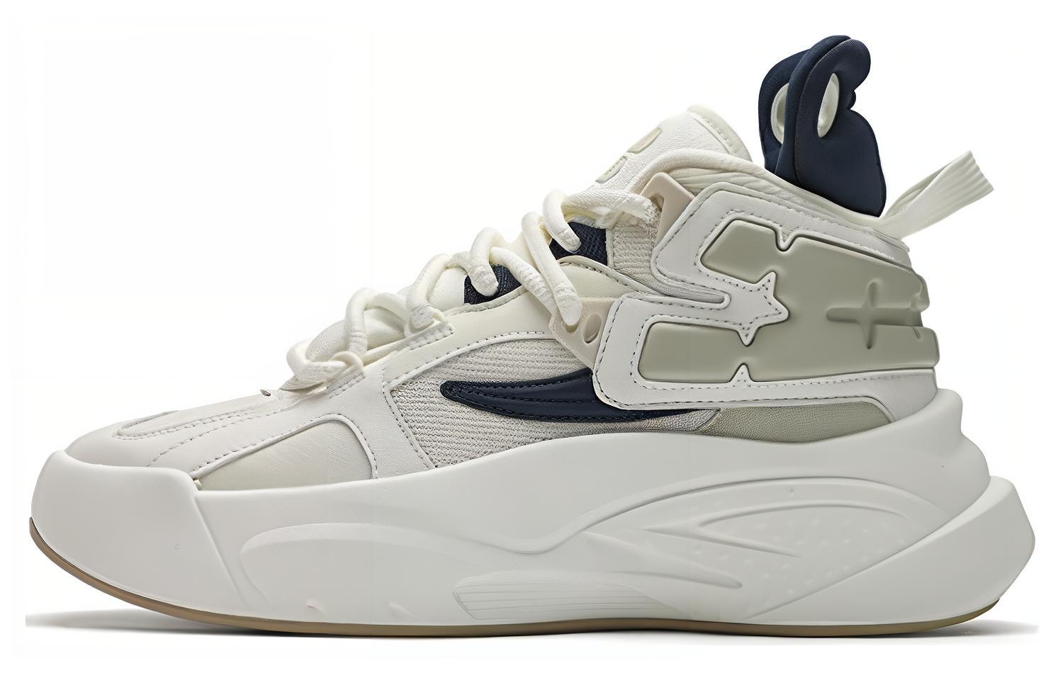 FILA FUSION THE MASH Comfortable Cushioning, Wear Resistant Low top Vintage Basketball Shoes Men’s White