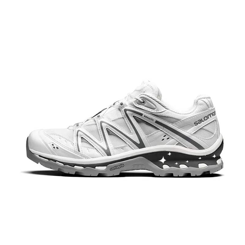 SALOMON XT Quest Starlight Pool Cushioning Slip Resistant Low top Hiking Shoes Unisex Black White Gray