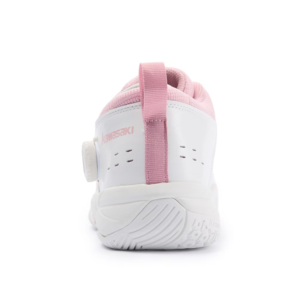 Kawasaki Glory Series Rubber Slip Resistant Low top Badminton Shoes Unisex Pink White