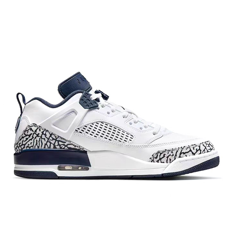 Jordan Spizike Cushioning Slip Resistant Low top Vintage Basketball Shoes Men’s White Blue