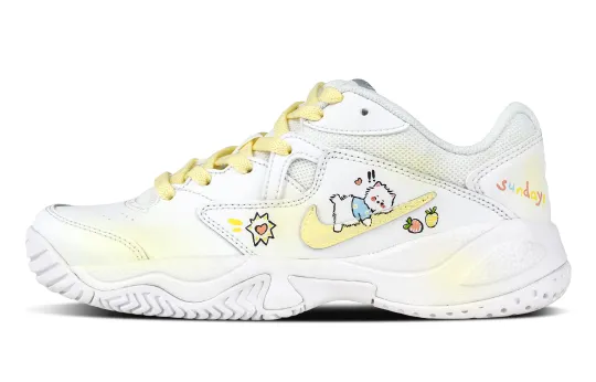 Nike Court Lite 2 Papa Kitten Textile, Synthetic Leather Abrasion Resistant Abrasion Resistant Low top Tennis Shoes