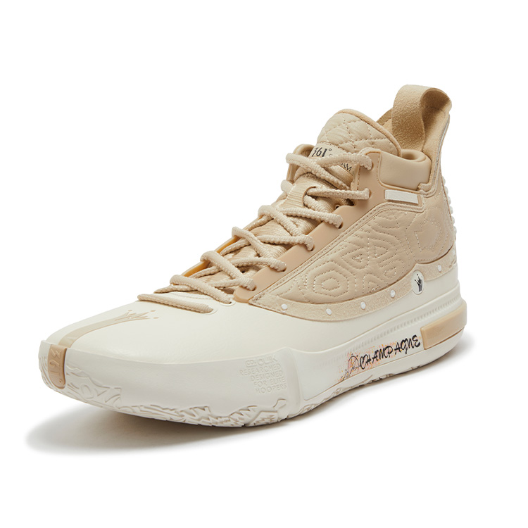 361° Joker Nikola Jokić The Legend Champagne Mid top Basketball Shoes Men’s Apricot White