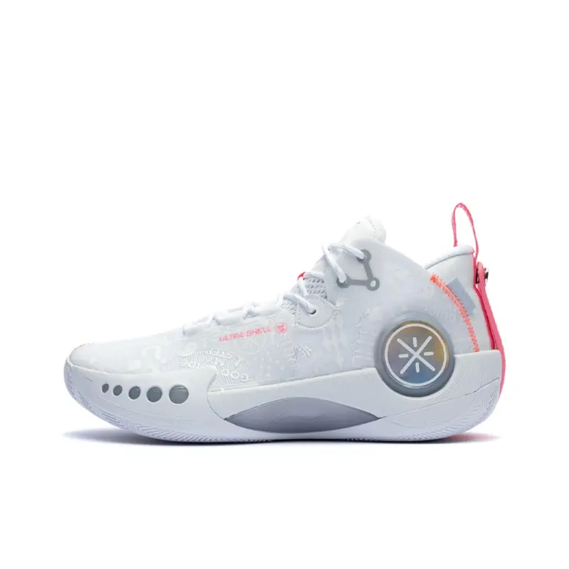 Li Ning Shadow 3 Cushioning Coverage Support Rebound Low top Basketball Shoes Men's Standard White