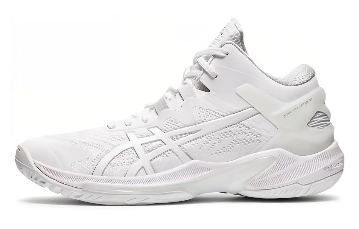 ASICS Gel Burst 25 Cushioning Abrasion Resistant Cushioning, Wear Resistant Mid top Basketball Shoes Men's White
