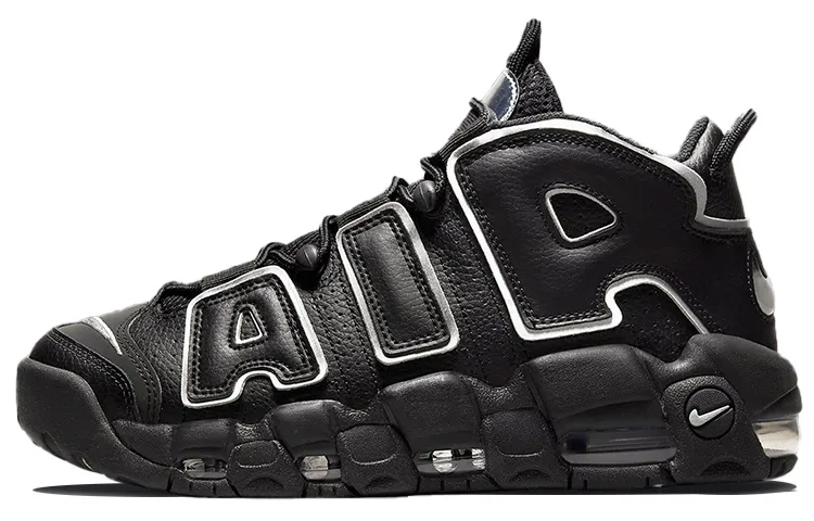 Nike Air More Uptempo 'Black Metallic Silver' Women's
