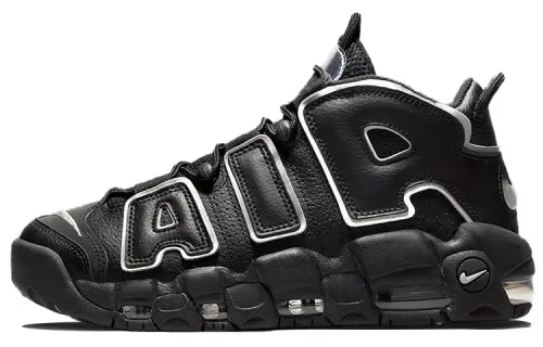 Nike Air More Uptempo 'Black Metallic Silver' Women's
