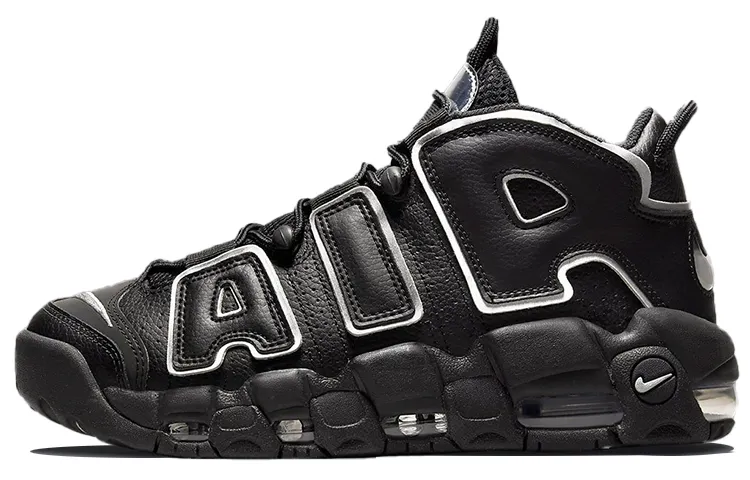 Nike Air More Uptempo 'Black Metallic Silver' Women's