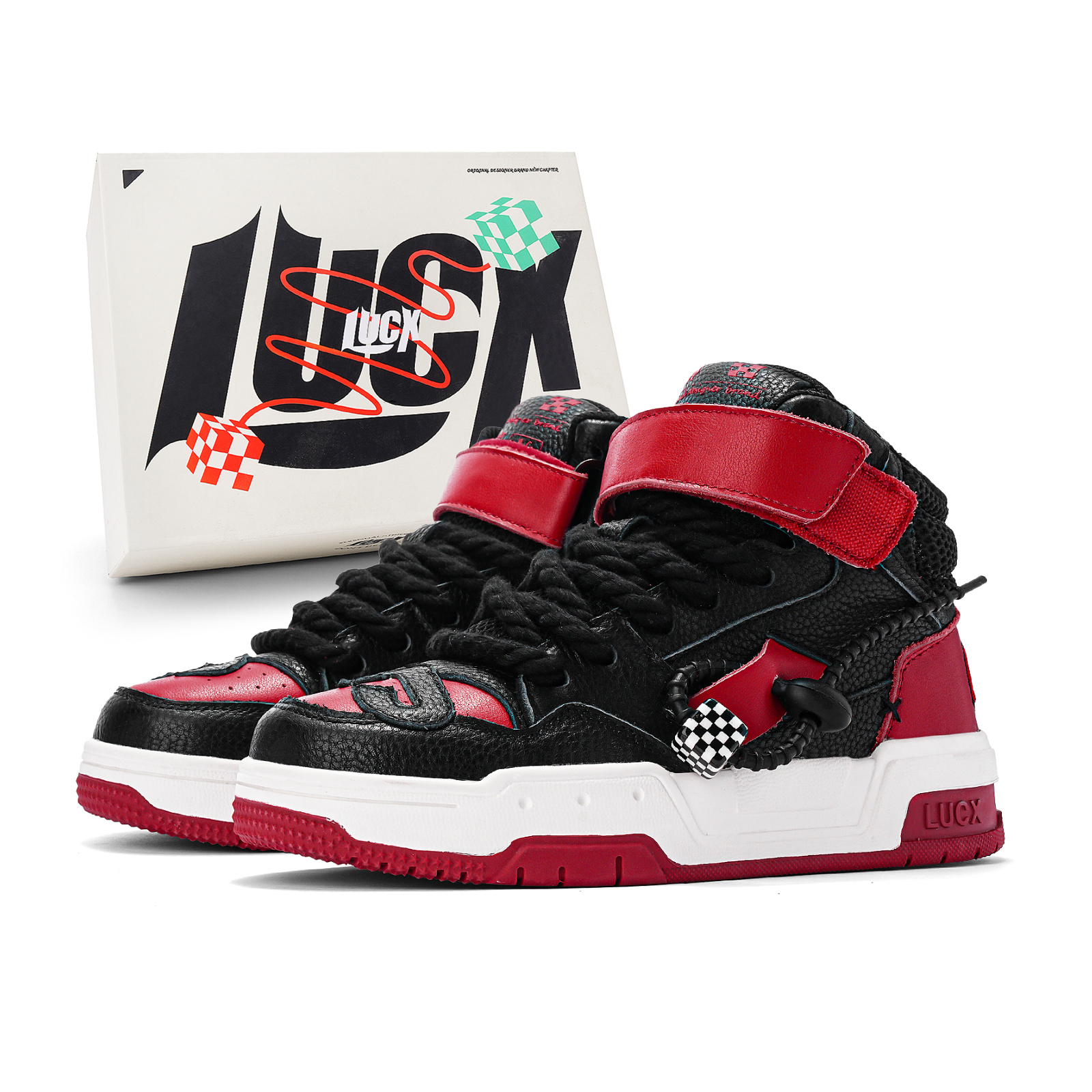 LUCX Lucky Shoes High top Vintage Basketball Shoes Unisex