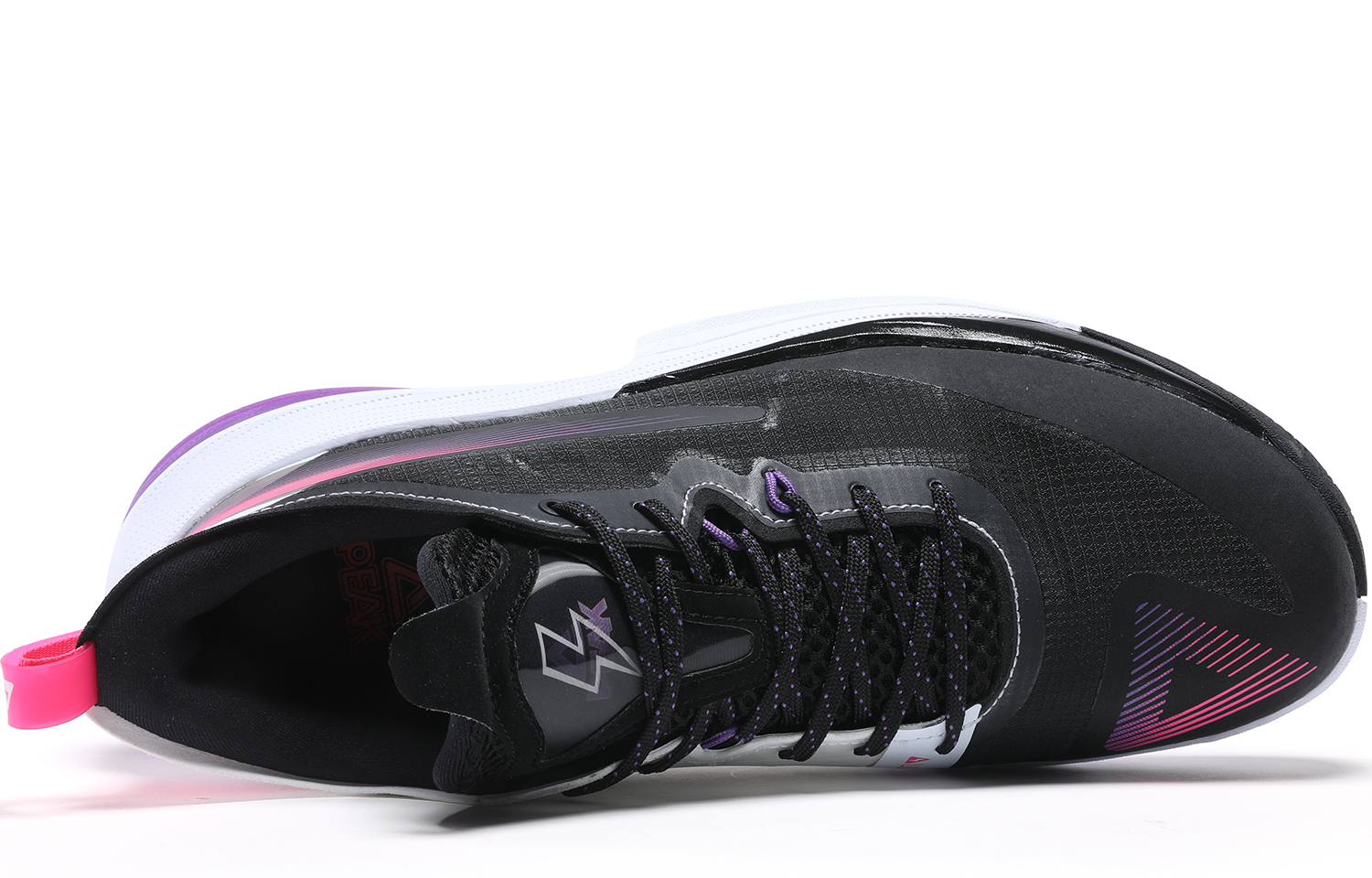 PEAK Taichi, Lightning 2021 Abrasion Resistant Breathable Low top Taichi Basketball Shoes Men’s Black Purple