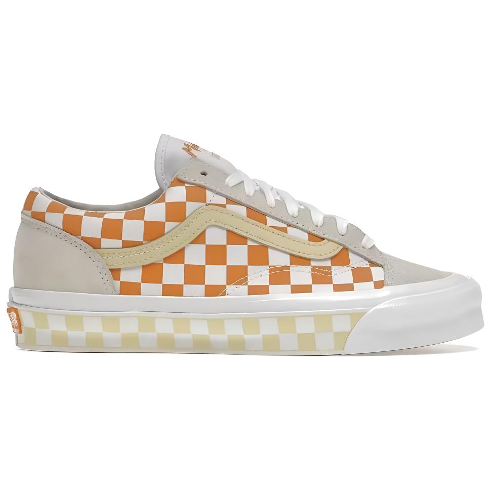 Кеды Vans Vault OG Style 36 LX (оранжево-белые) — Оранжевыйбелый — фото 2