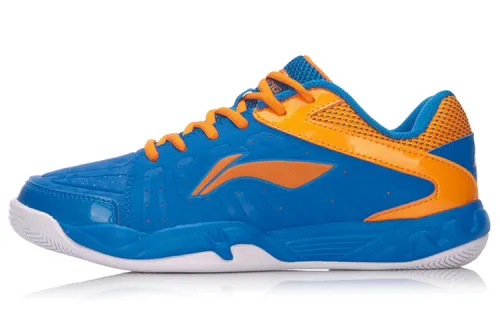 Li Ning Textile, Synthetic Leather Cushioning Slip Resistant Abrasion Resistant Low top Badminton Shoes Men's