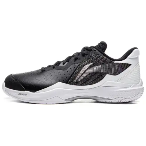 Li Ning Thunder Synthetic Leather Comfortable And Trendy Cushioning, Wear Resistant Low top Badminton Shoes Men's