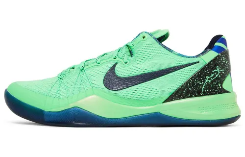 Nike Kobe 8 Elite Supehero Round Toe Lace Up Low Top Practical Basketball Shoes Men's Green
