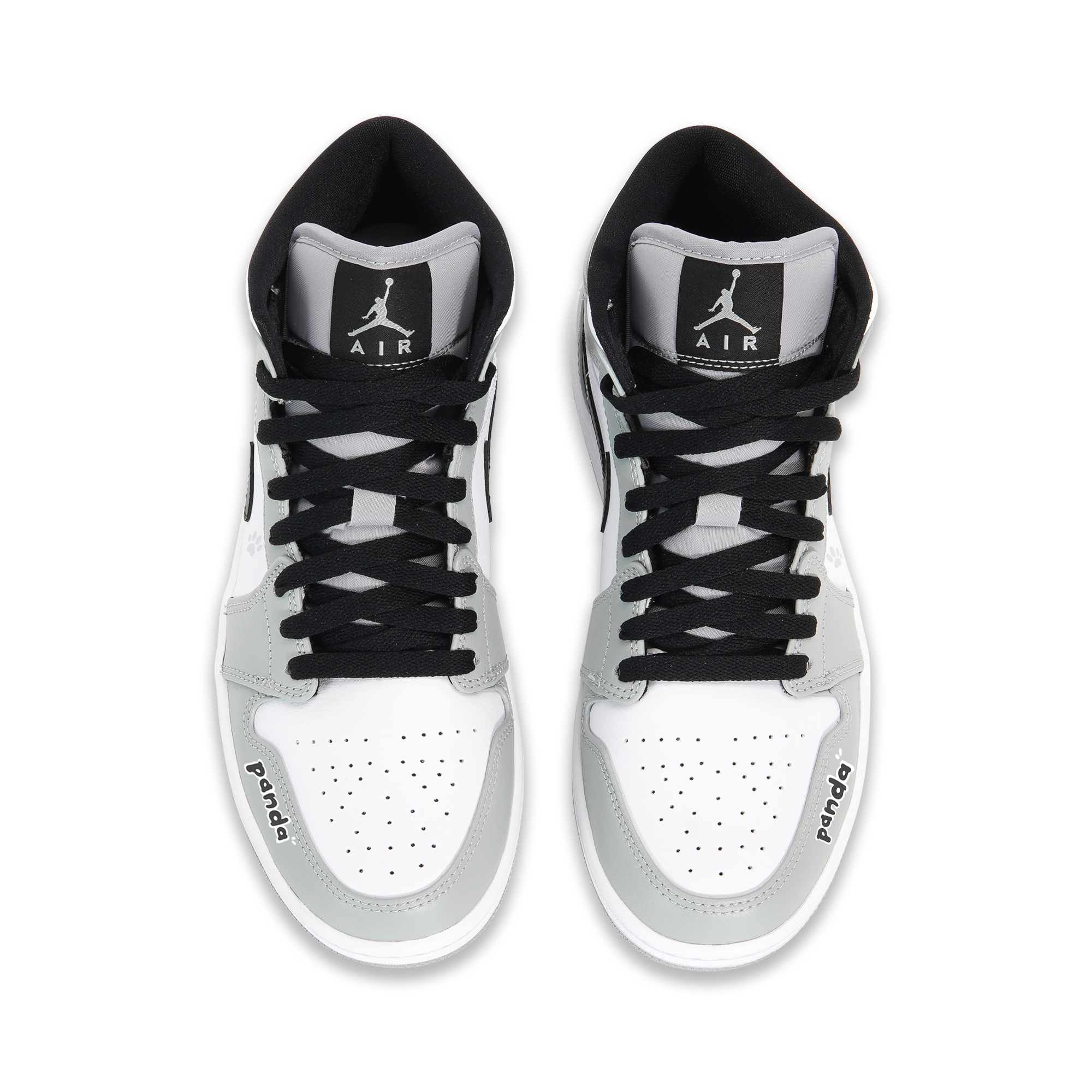 Jordan Air Jordan 1 Cushioning Slip Resistant Abrasion Resistant Mid top Vintage Basketball Shoes Men’s White Gray