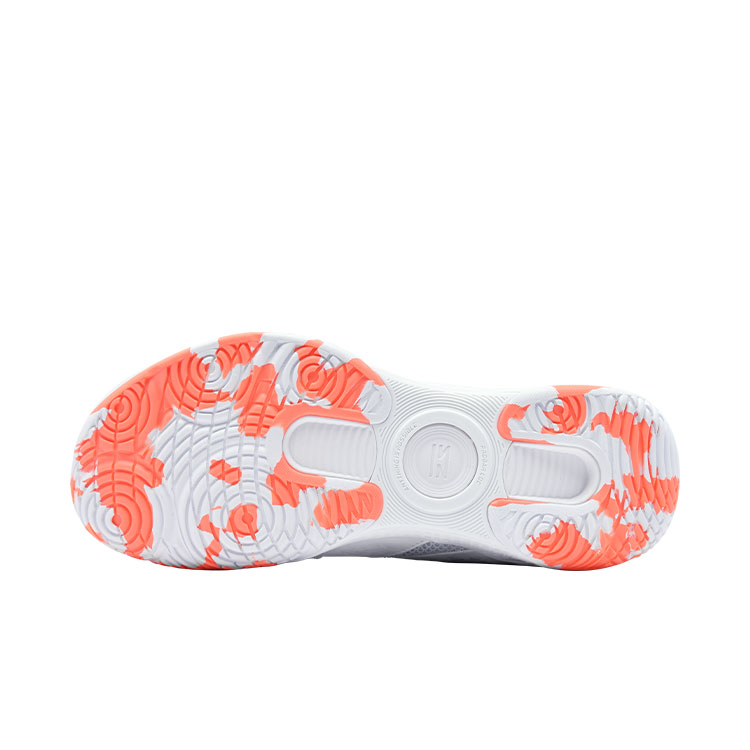 Li Ning Abrasion Resistant, Breathable, Lightweight Low top Badminton Shoes Unisex White Orange