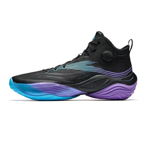 Anta Sky 3PRO Phantom A SHOCK PRO forefoot filling nitrogen 90 cement buster special-shaped flexible carbon professional combat high-top basketball shoes men's black and blue