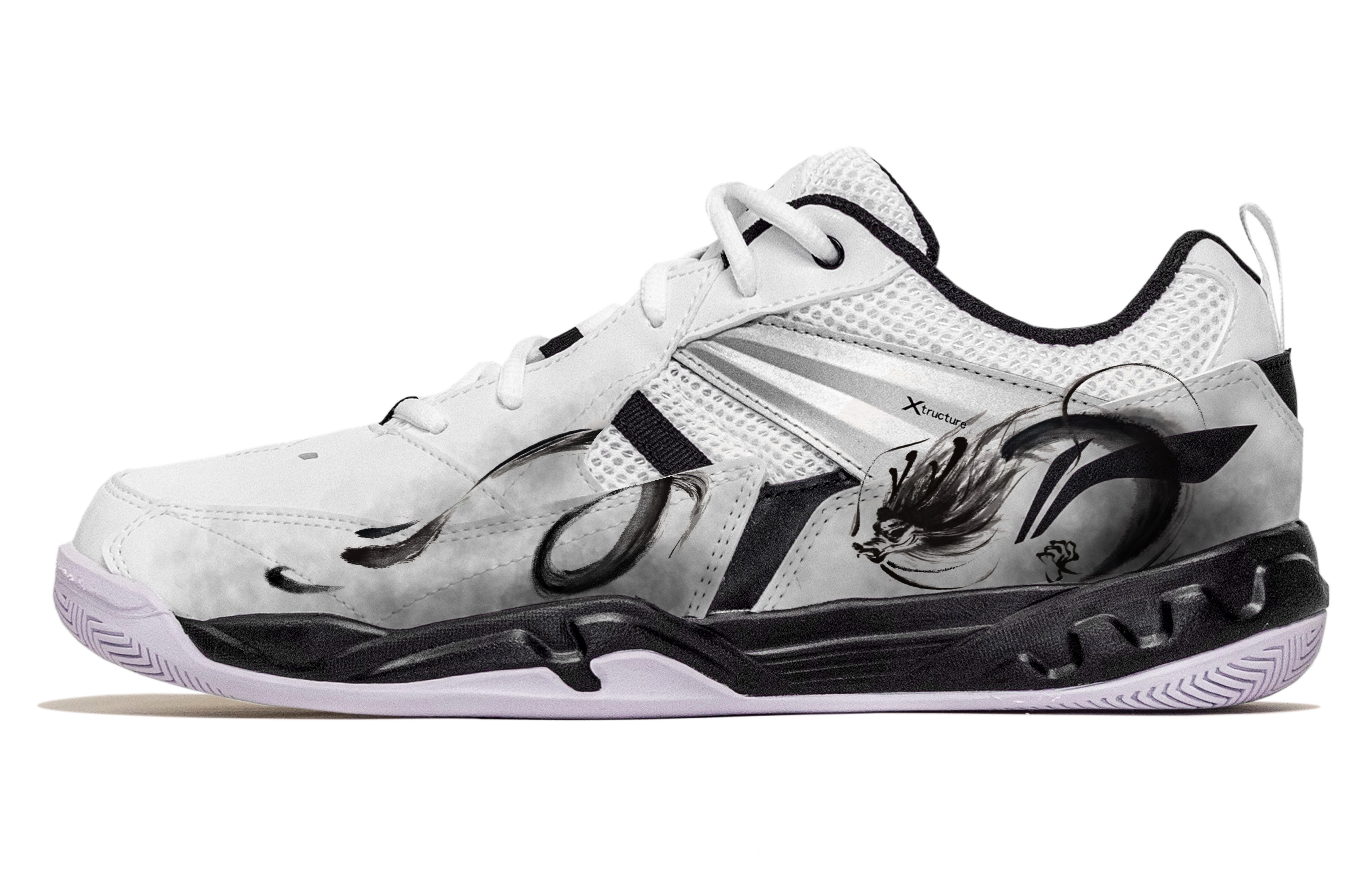 Li Ning Koba Cushioning Abrasion Resistant Breathable Low top Badminton Shoes Men’s Dragon Wandering