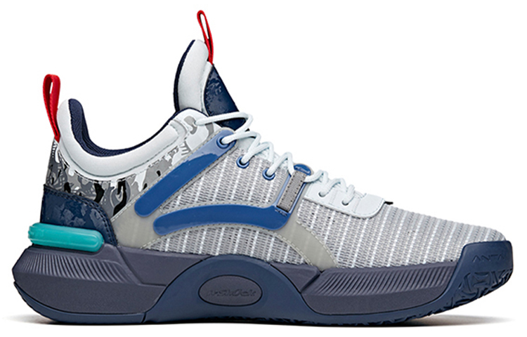 ANTA Basketball Shoes Men’s Low Top Gray/Blue