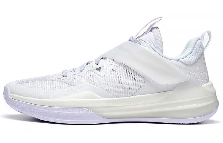 Li Ning Liren3 TEAM Abrasion Resistant Breathable Low top Professional Basketball Shoes Men's Standard White