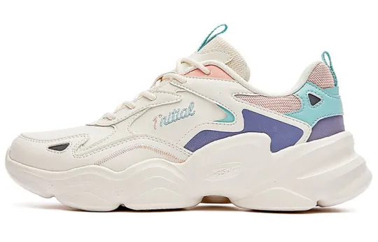 361° Mesh, Synthetic Leather Slip Resistant And Breathable Low top Chunky Sneakers Women's