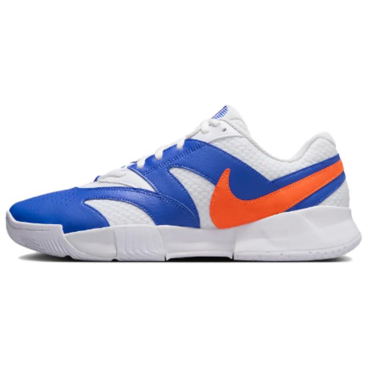 Nike Court Lite 4 Abrasion Resistant Breathable Support Low top Tennis Shoes Unisex Gray Blue