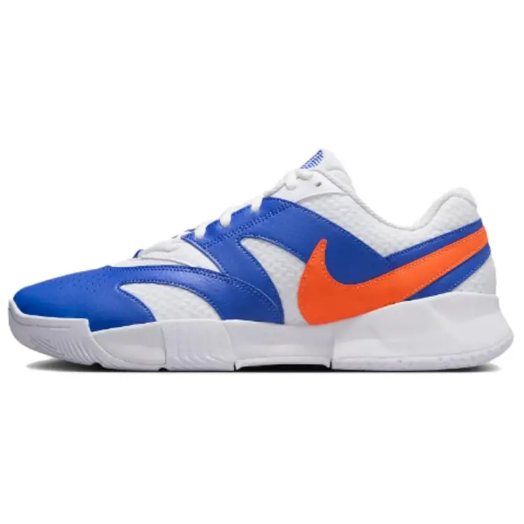 Nike Court Lite 4 Abrasion Resistant Breathable Support Low top Tennis Shoes Unisex Gray Blue