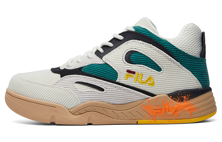 FILA FUSION MORDEN CHIC FMC KJ7 Low top Vintage Basketball Shoes Women’s White Green