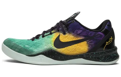 Nike Kobe 8 Easter Kobe 8 round toe lace-up non-slip lightweight low-top practical basketball shoes men's green and purple