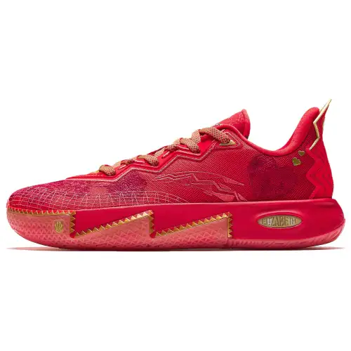 Anta KAI 2 Cushioning Abrasion Resistant Rebound Low top Basketball Shoes Men's Red Gold