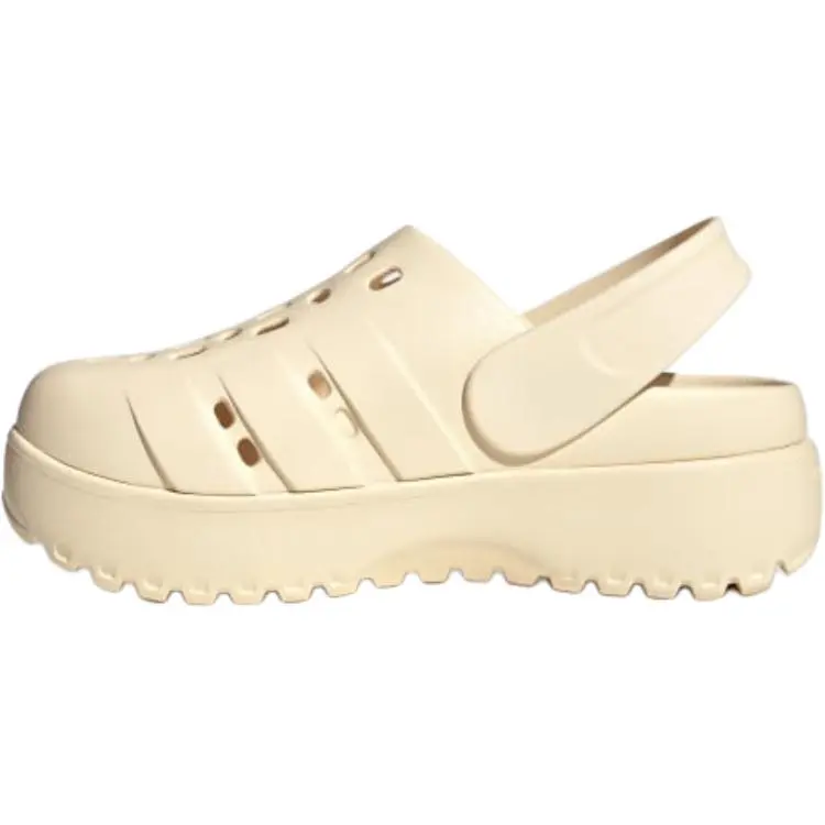Adidas Adilette Platform Clogs Women's White