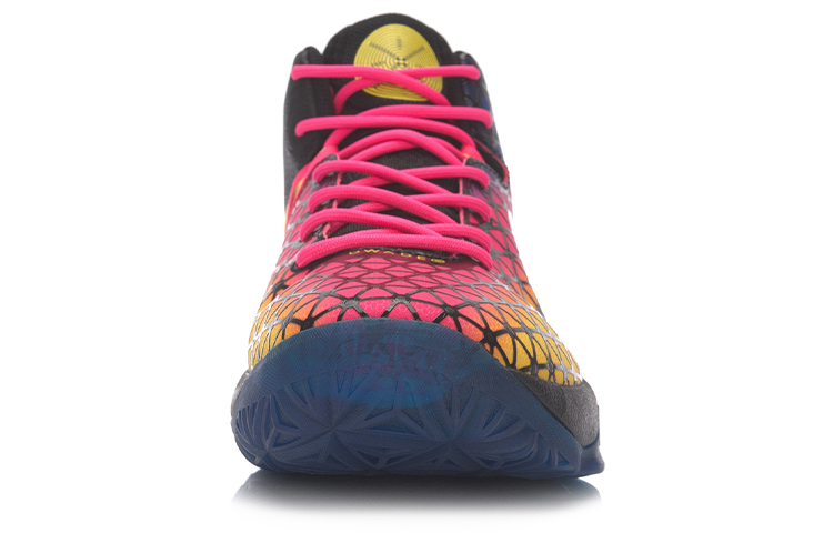 Li Ning All In Team 4 Basketball Shoes Men’s Mid Top Black/Pink/Yellow
