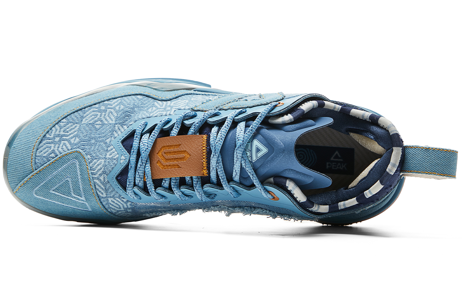 PEAK Andrew Wiggins AW1 Taichi Level Comfortable Cushioning, Wear Resistant Low top Basketball Shoes Men’s Denim Blue